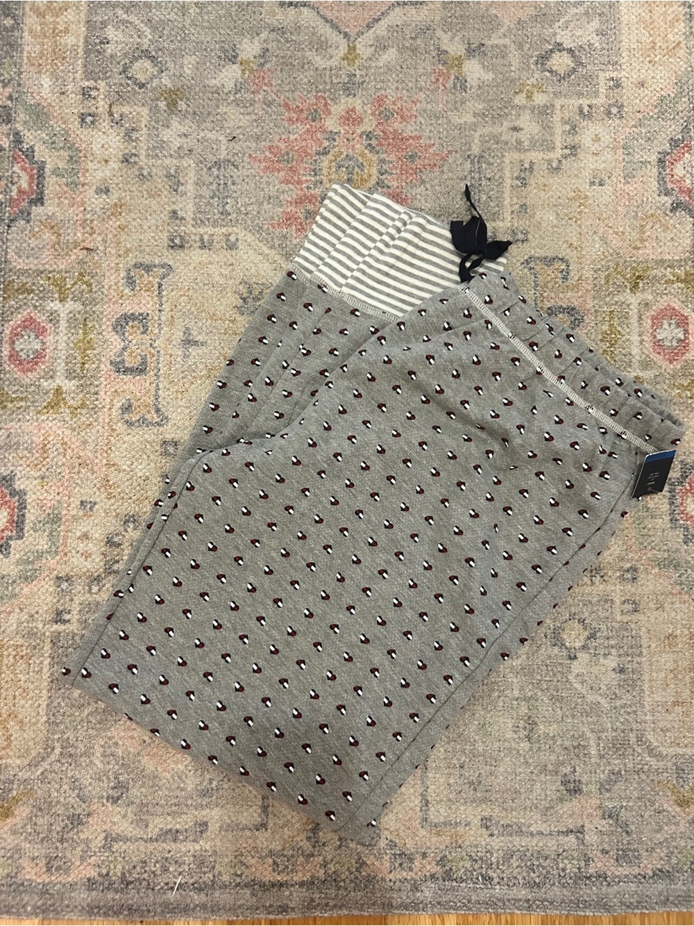 Tommy Hilfiger Gray Heart Print Pajama Pants